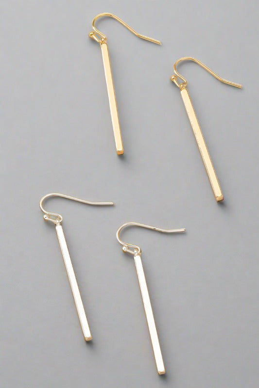 Minimalist Stick Drop Earrings
