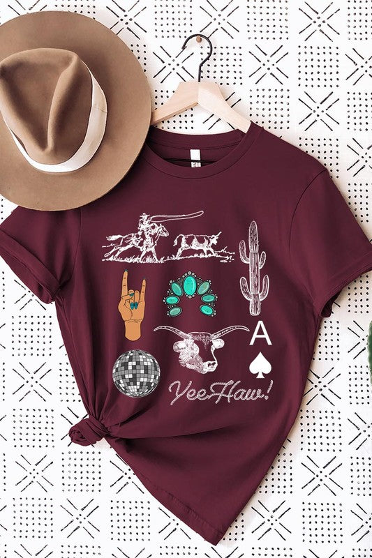Western Collage Graphic T-Shirt - Multiple Colors
