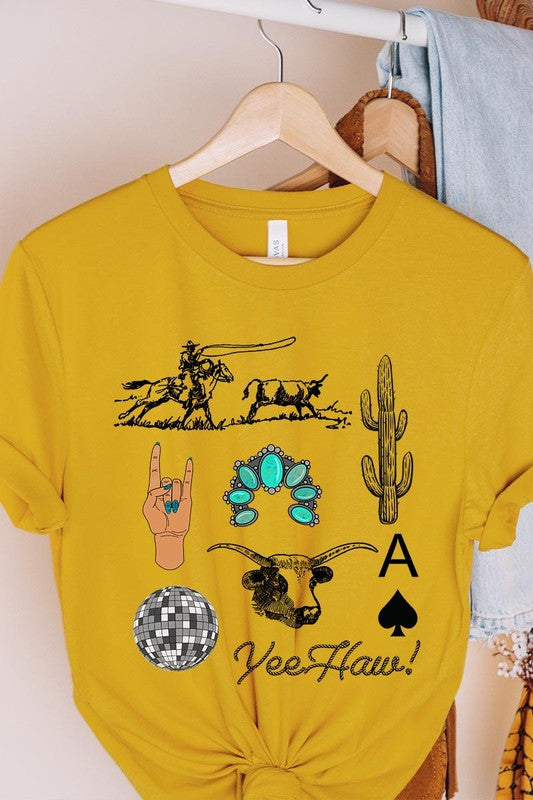 Western Collage Graphic T-Shirt - Multiple Colors