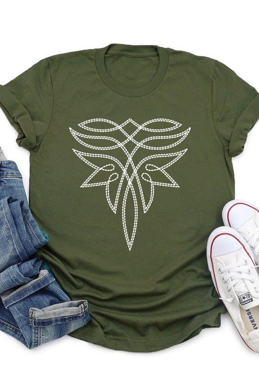 Western Boot Stitch Graphic T-Shirt - Multiple Colors